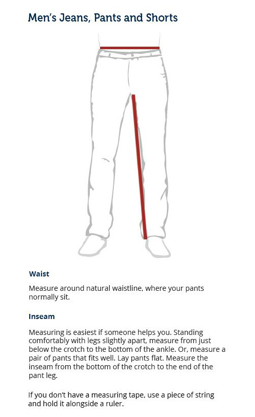 arizona jeans size chart mens